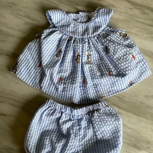 Seersucker Smockingbird 2 piece Easter set